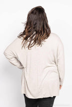 Soft V-neck sweater/tunic i Stor Storlek
