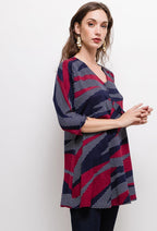 Randig Tunika i Plus Size