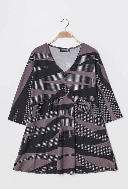 Plus Size Randig Tunika