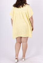 Plus Size Tunika / Kort Klänning i Dubbel Bomullsgaze