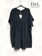 Plus Size Tunic / short dress in double cotton gauze size 38 to 54