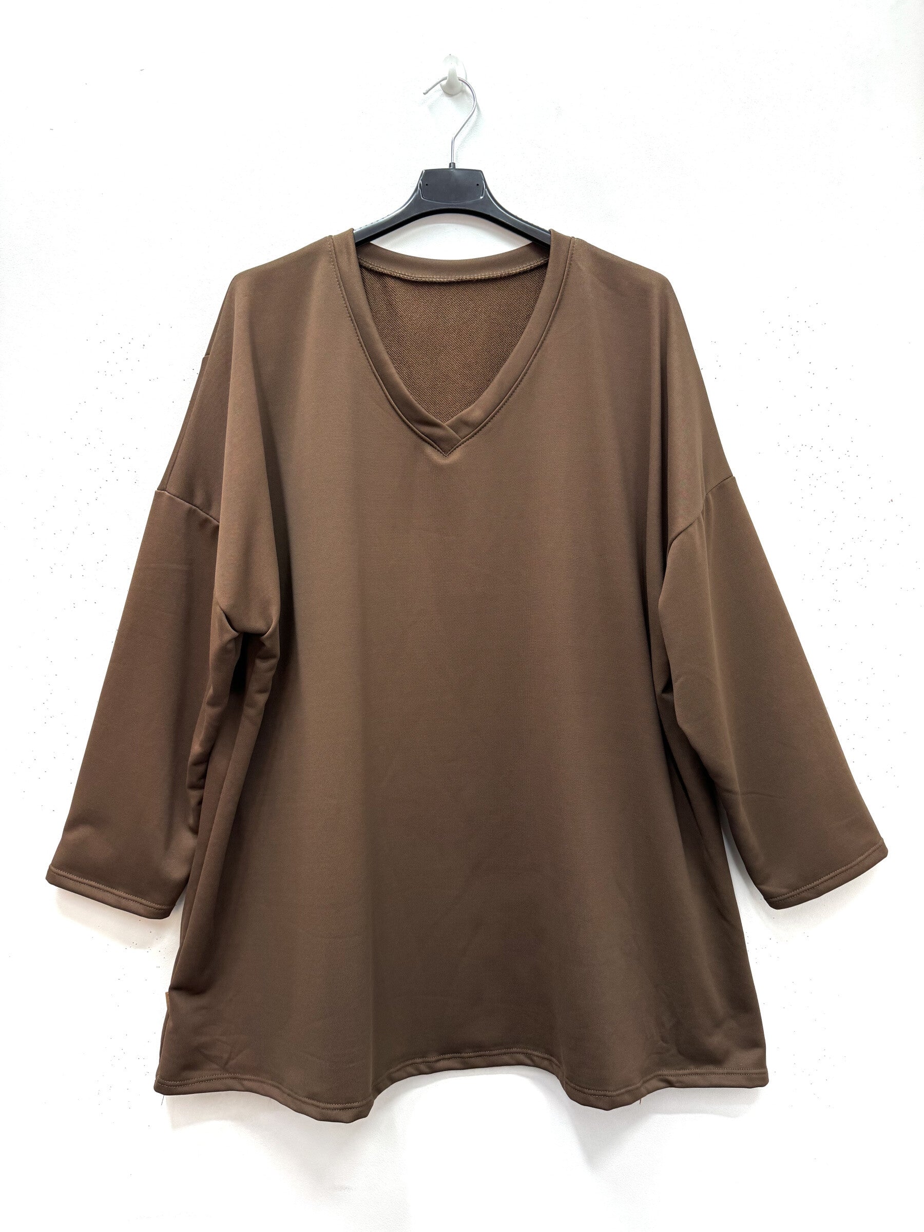 Plus Size Mixed Jersey Cotton Tunic/Sweat