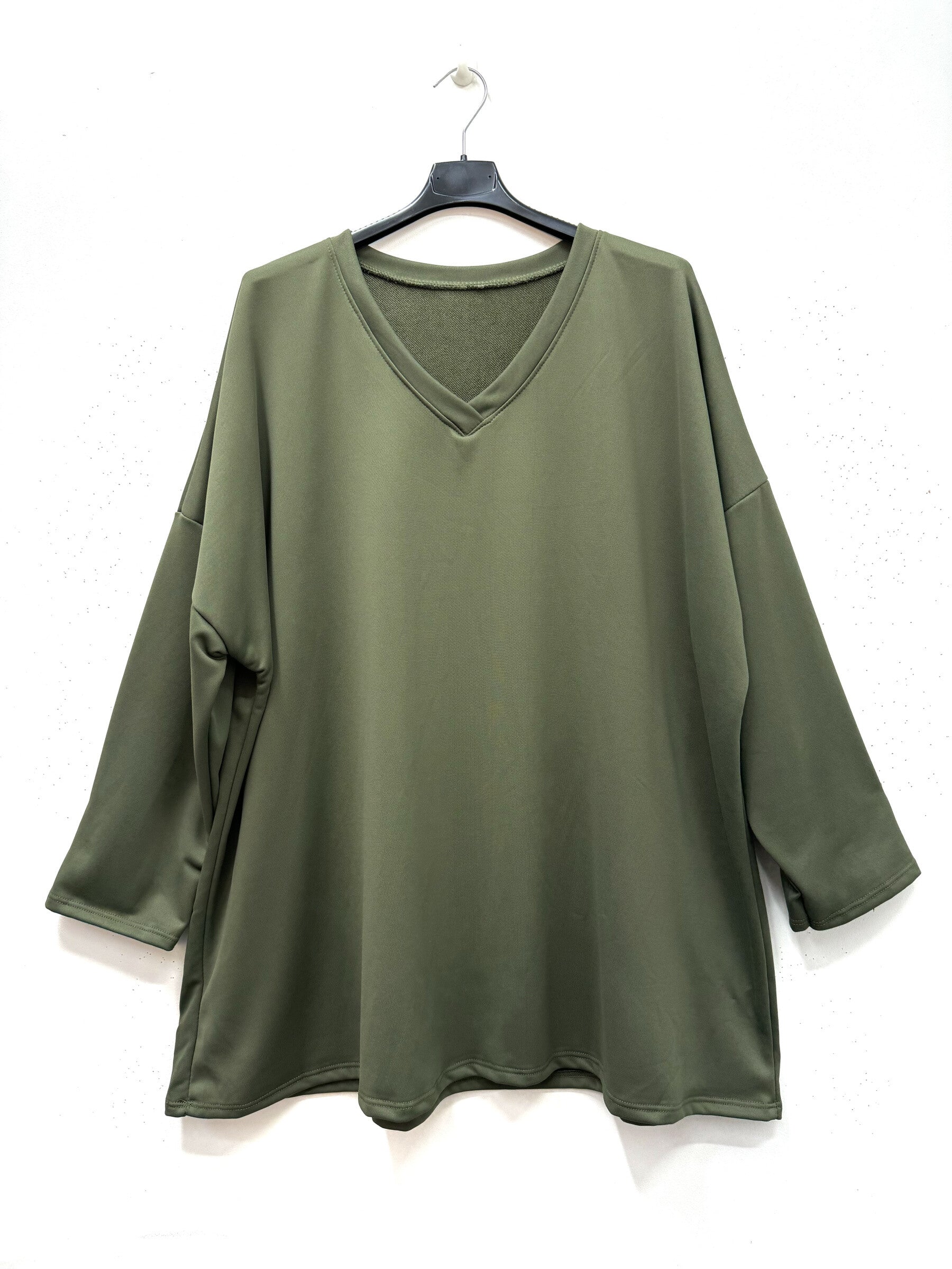 Plus Size Mixed Jersey Cotton Tunic/Sweat