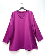 Plus Size Mixed Jersey Cotton Tunic/Sweat