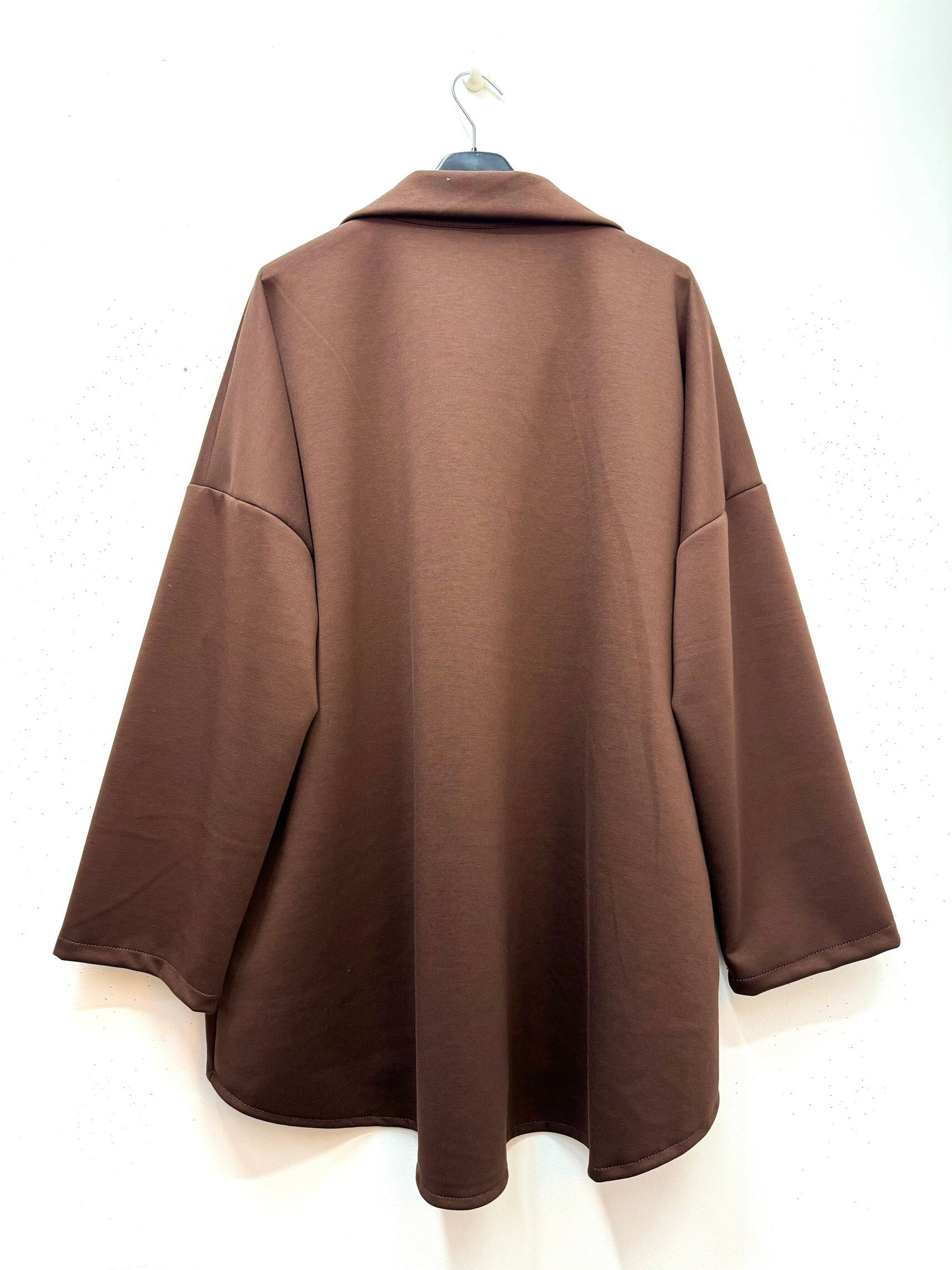 Neopren sweatshirt tunika med pins i stor storlek