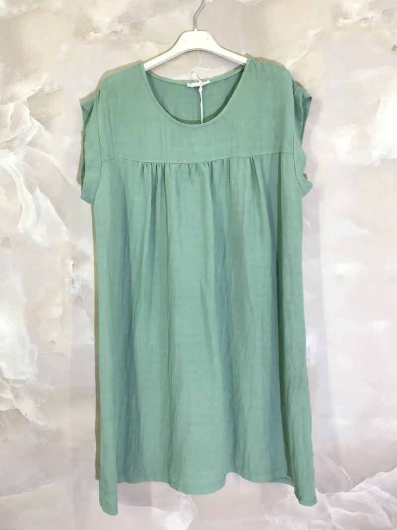 Plus Size Slingerklänning i 70% Lin
