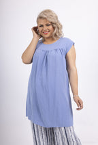 Plus Size Slingerklänning i 70% Lin