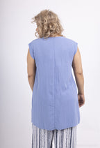 Plus Size Slingerklänning i 70% Lin