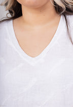 Plus Size TUNIC i Linne för Stora Kvinnor