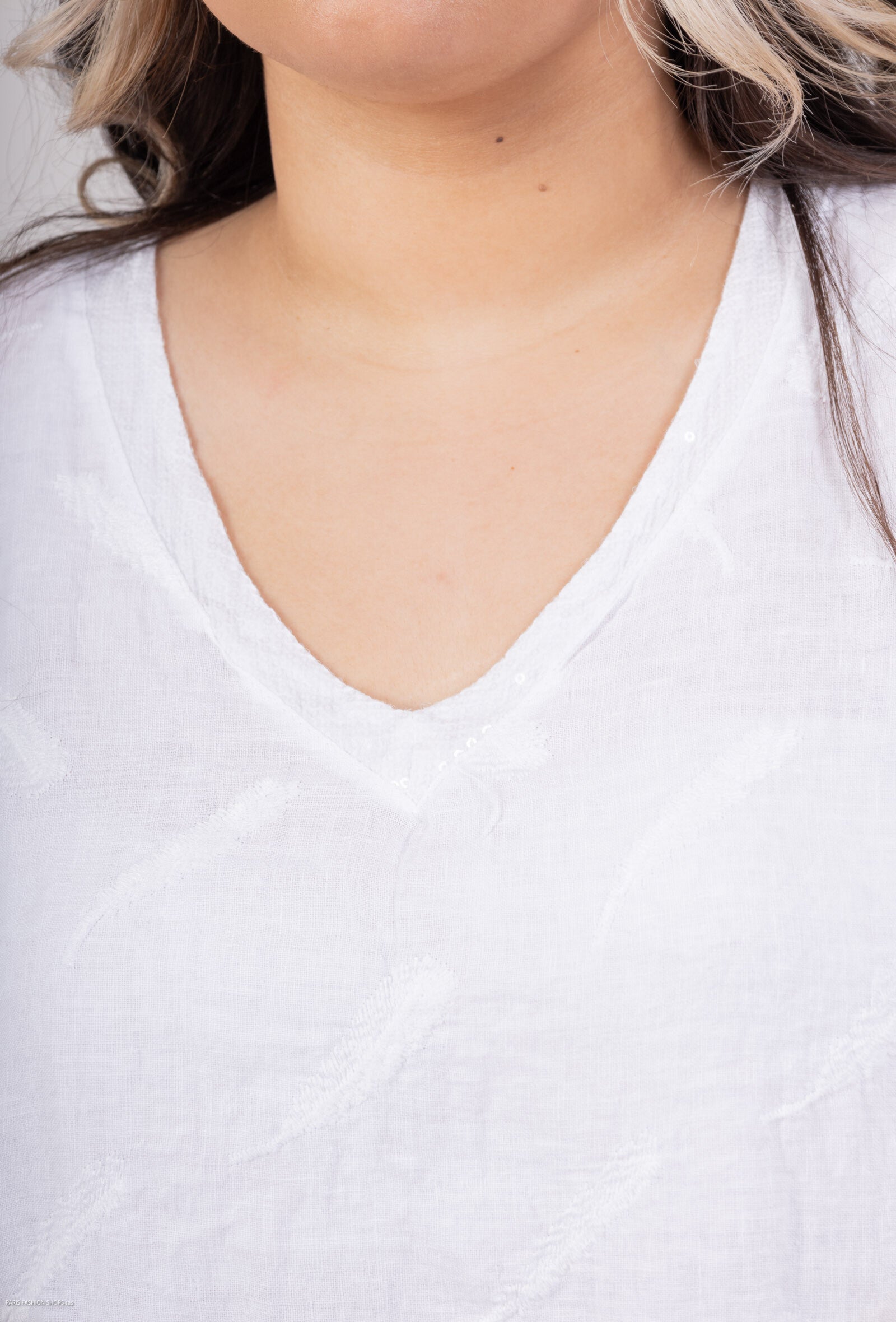 Plus Size TUNIC i Linne för Stora Kvinnor