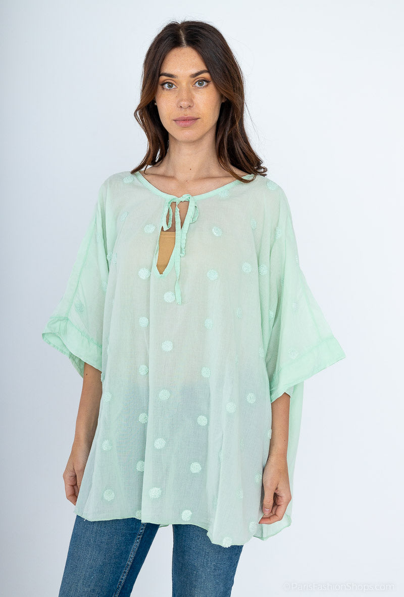 Plus Size Tunika i 100% Bomull