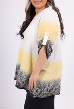 Plus Size Tunika med Broderi och Flytande Ben