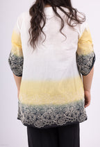 Plus Size Tunika med Broderi och Flytande Ben