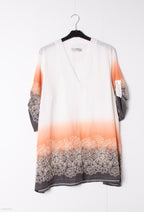 Plus Size Tunics with cotton embroidery with fluid legs