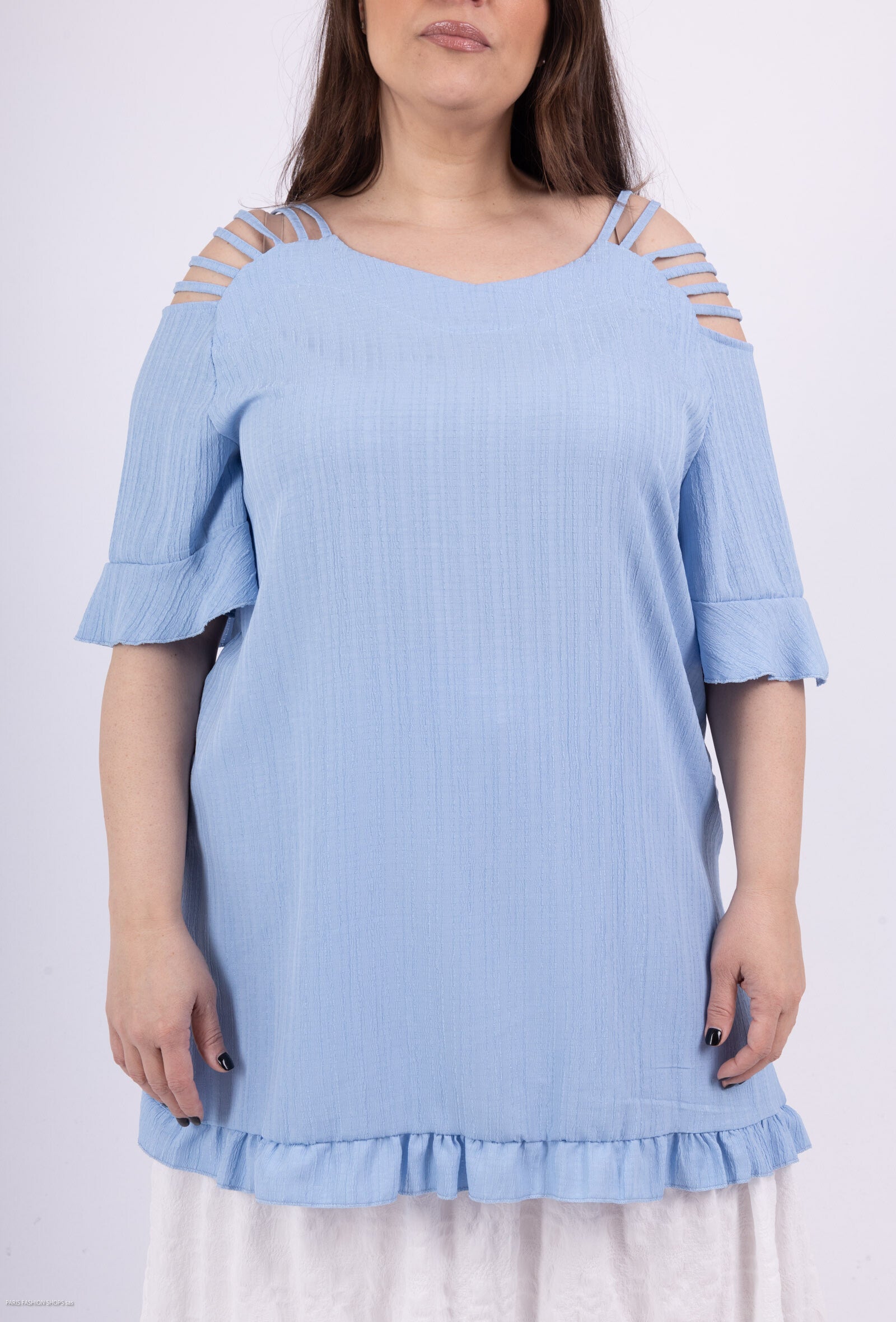 Plus Size Tunics in naked shoulders for the summer large