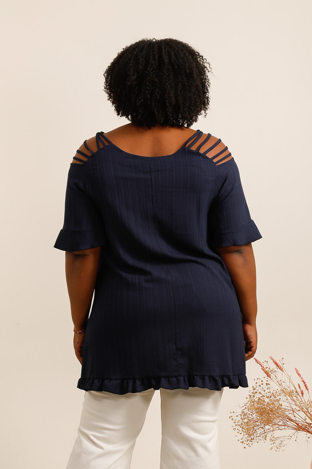 Tunikor med nakna axlar för sommaren i stor storlek