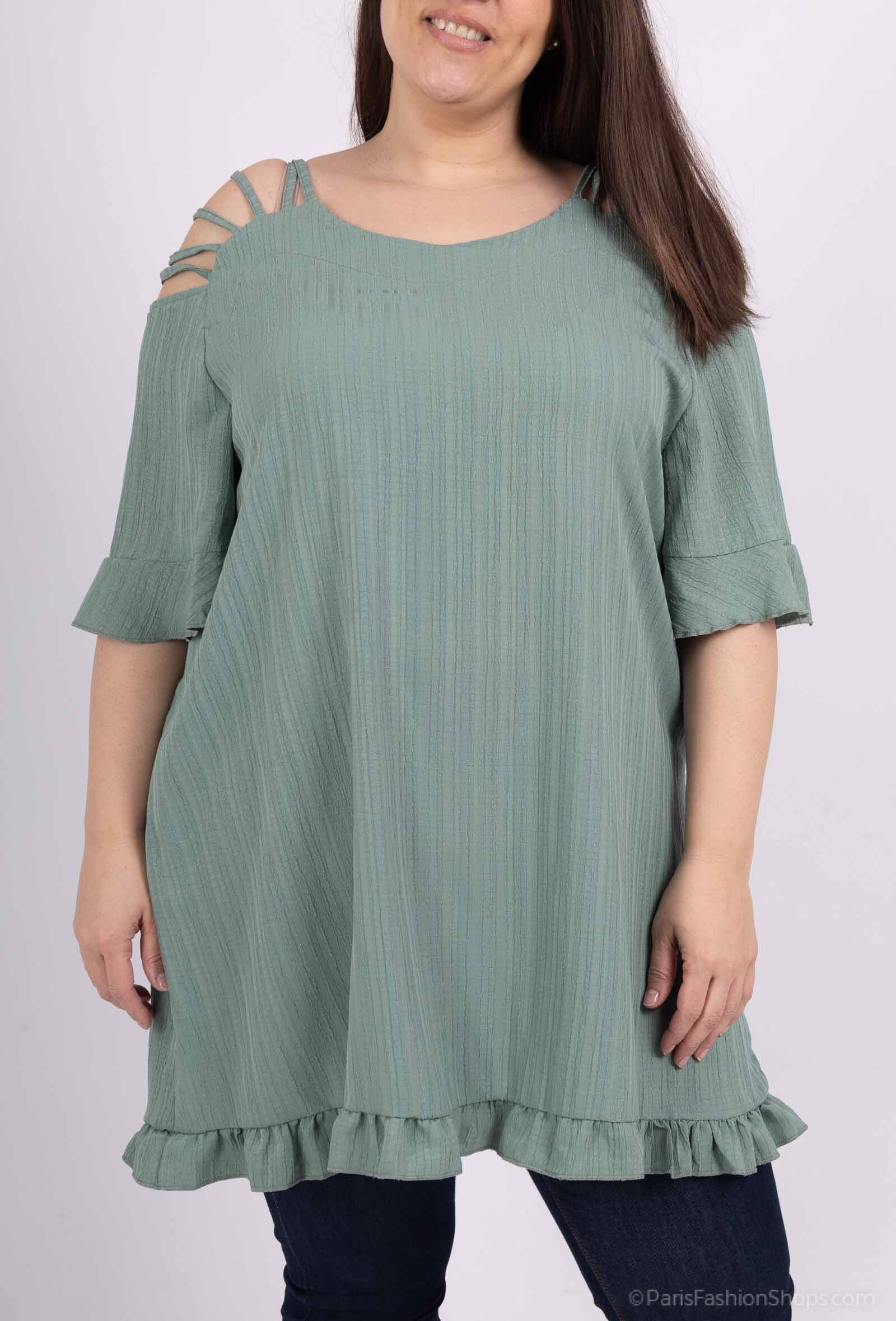 Plus Size Tunics in naked shoulders for the summer large