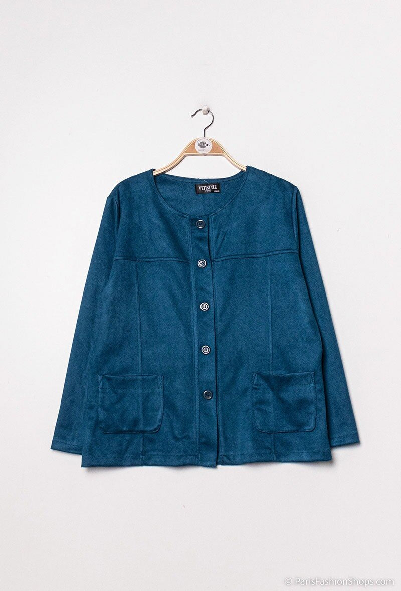 Plus Size Button jacket