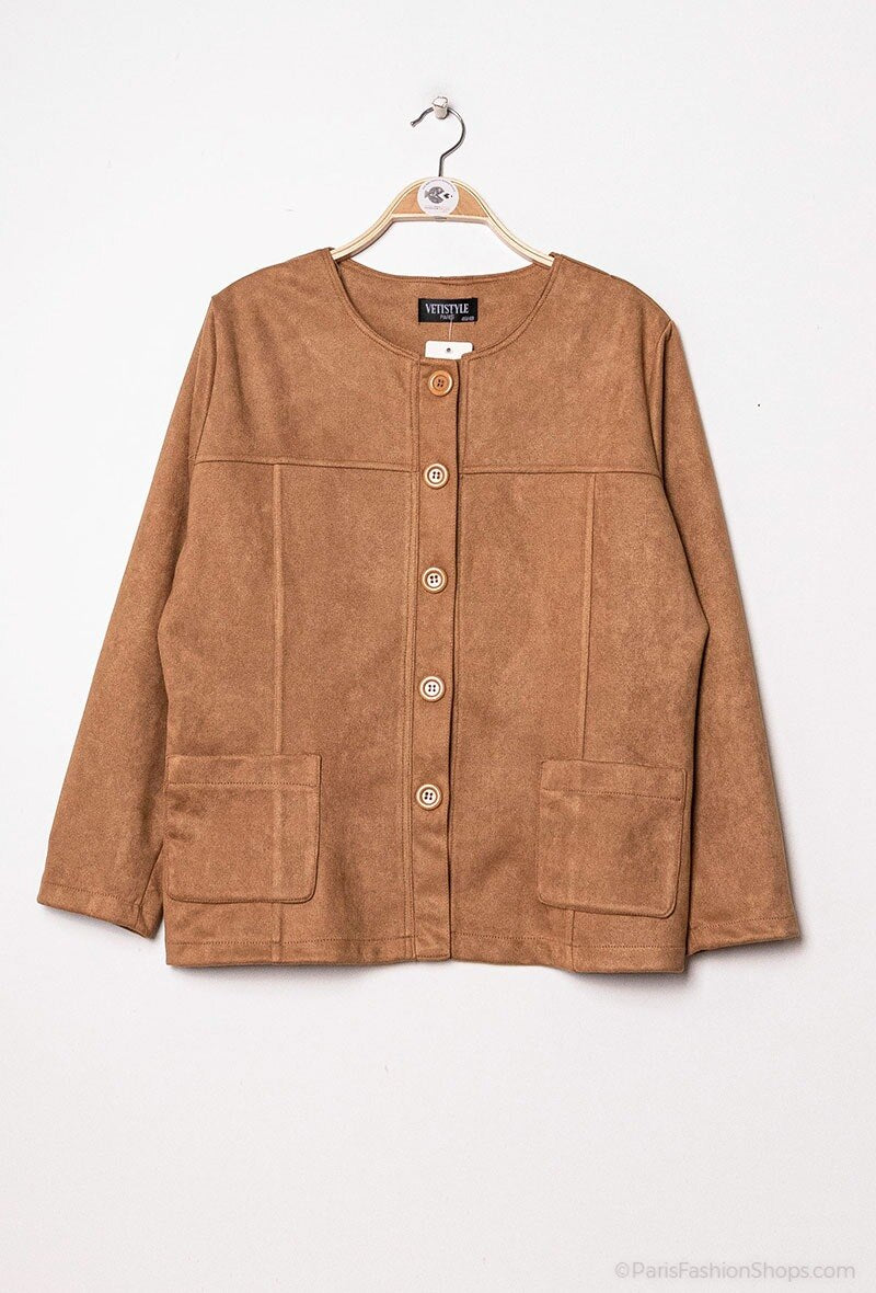 Plus Size Button jacket