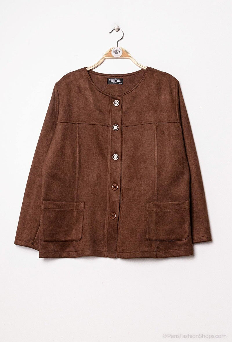 Plus Size Button jacket