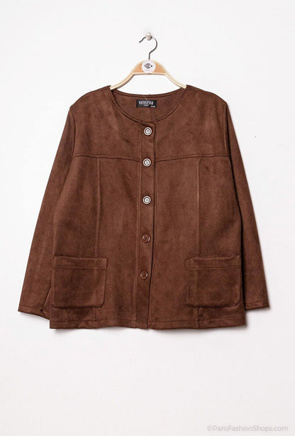Plus Size Button jacket