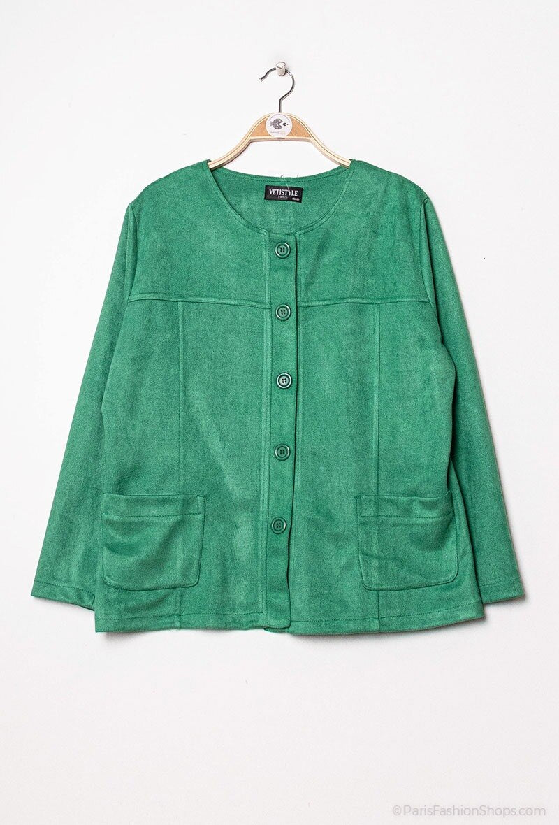 Plus Size Button jacket