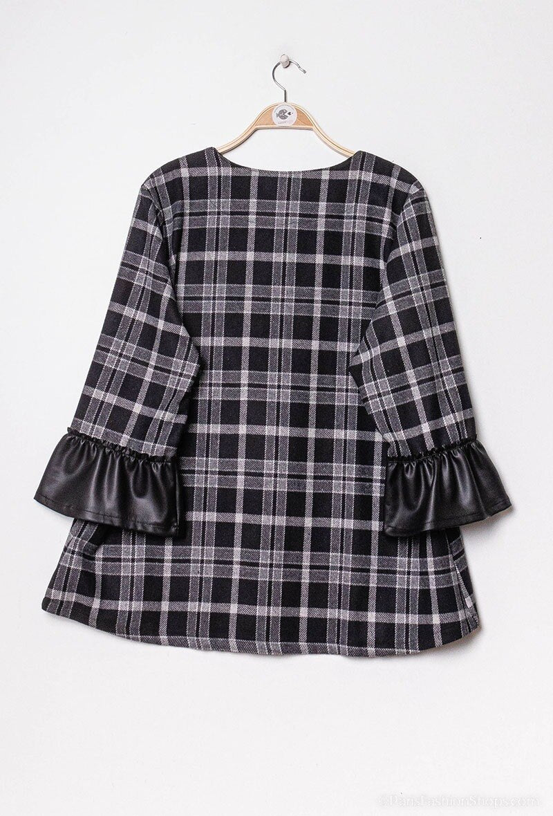 Plus Size Rutig Jacka