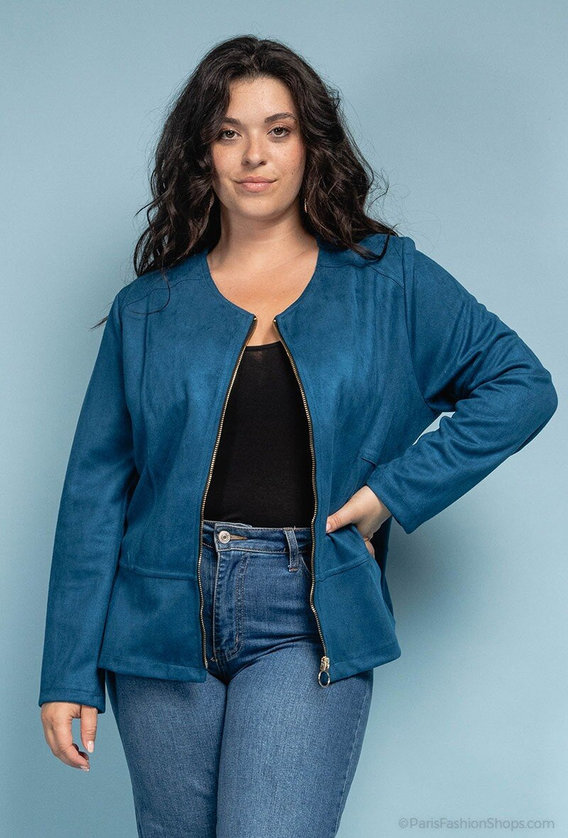 Plus Size Zipped jacket
