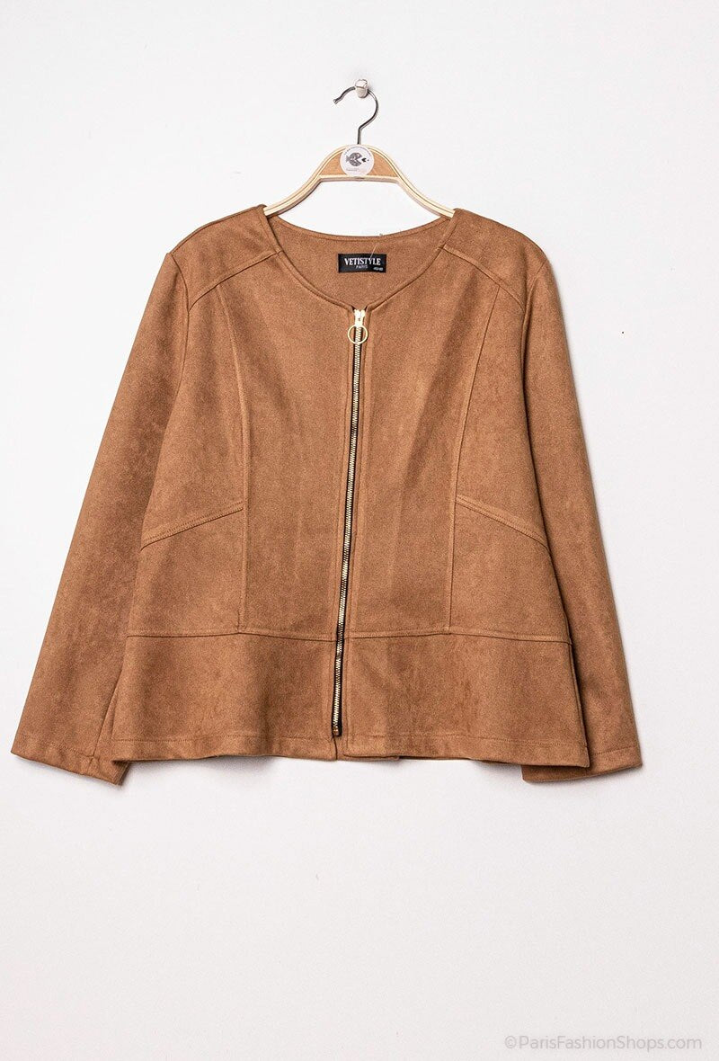Plus Size Zipped jacket