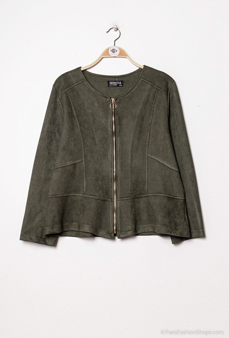 Plus Size Zipped jacket