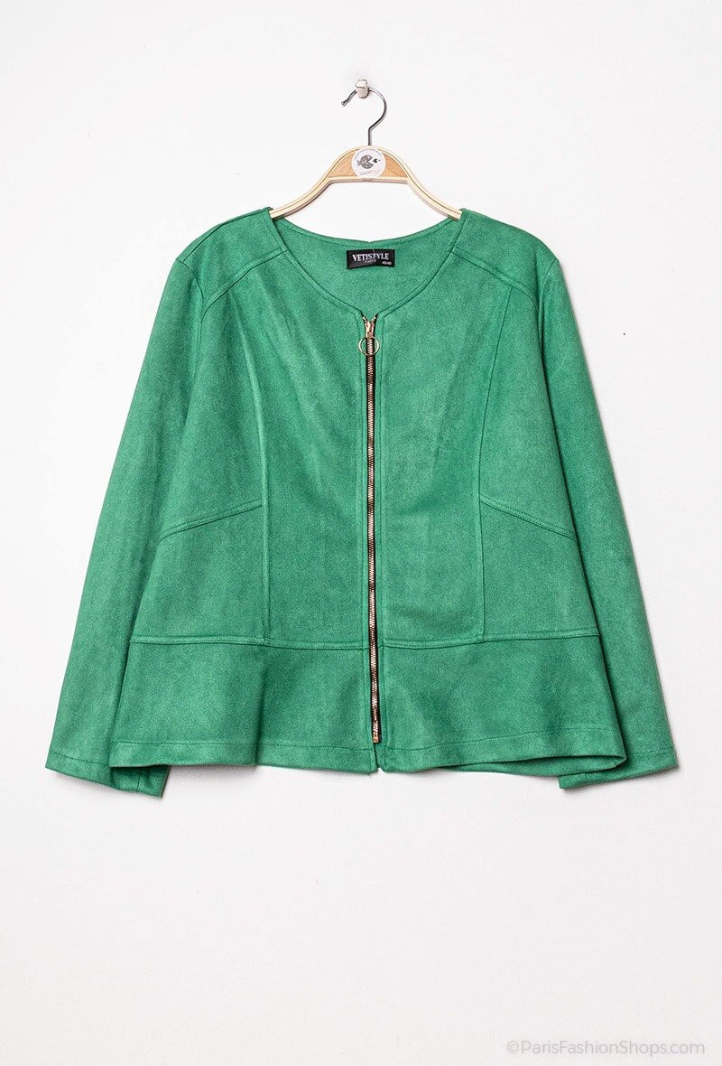 Plus Size Zipped jacket