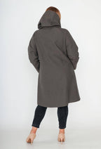 Plus Size Jacka med Huva
