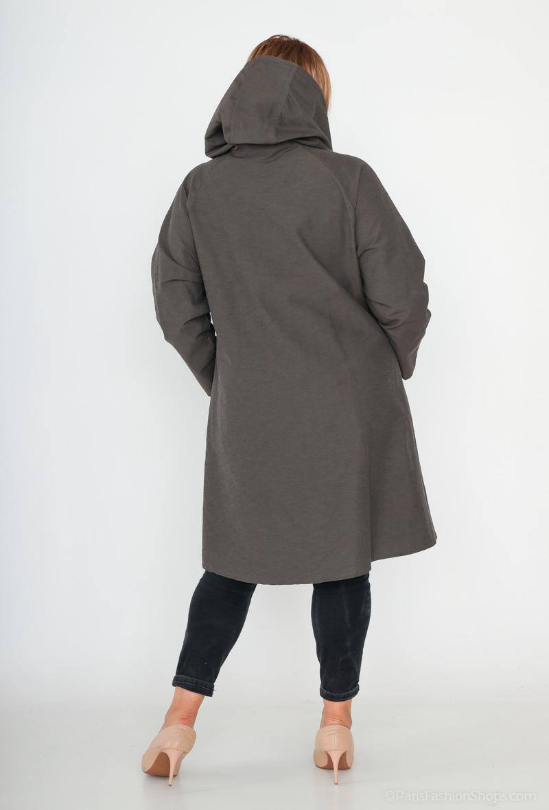 Plus Size Jacka med Huva