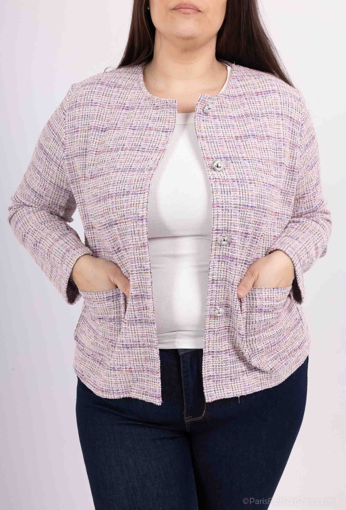 Plus Size Jacket with pocket