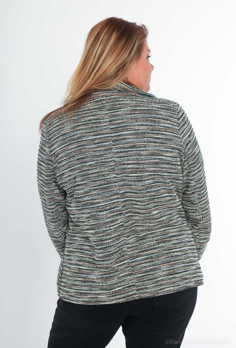 Plus Size Jacket with Gold Thread