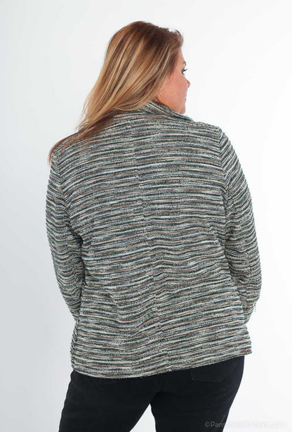 Plus Size Jacket with Gold Thread