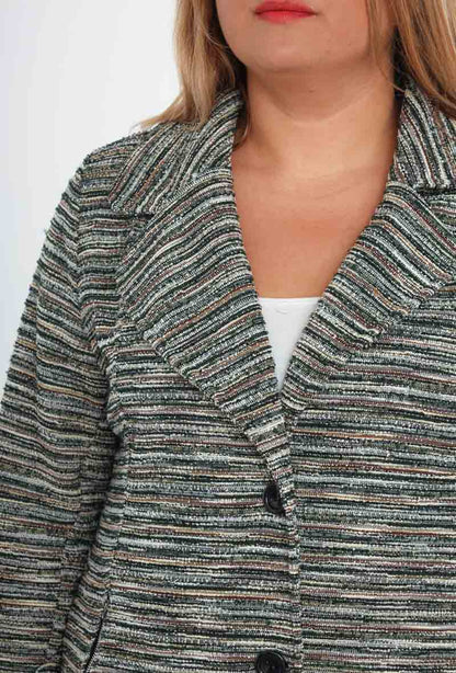 Plus Size Jacket with Gold Thread