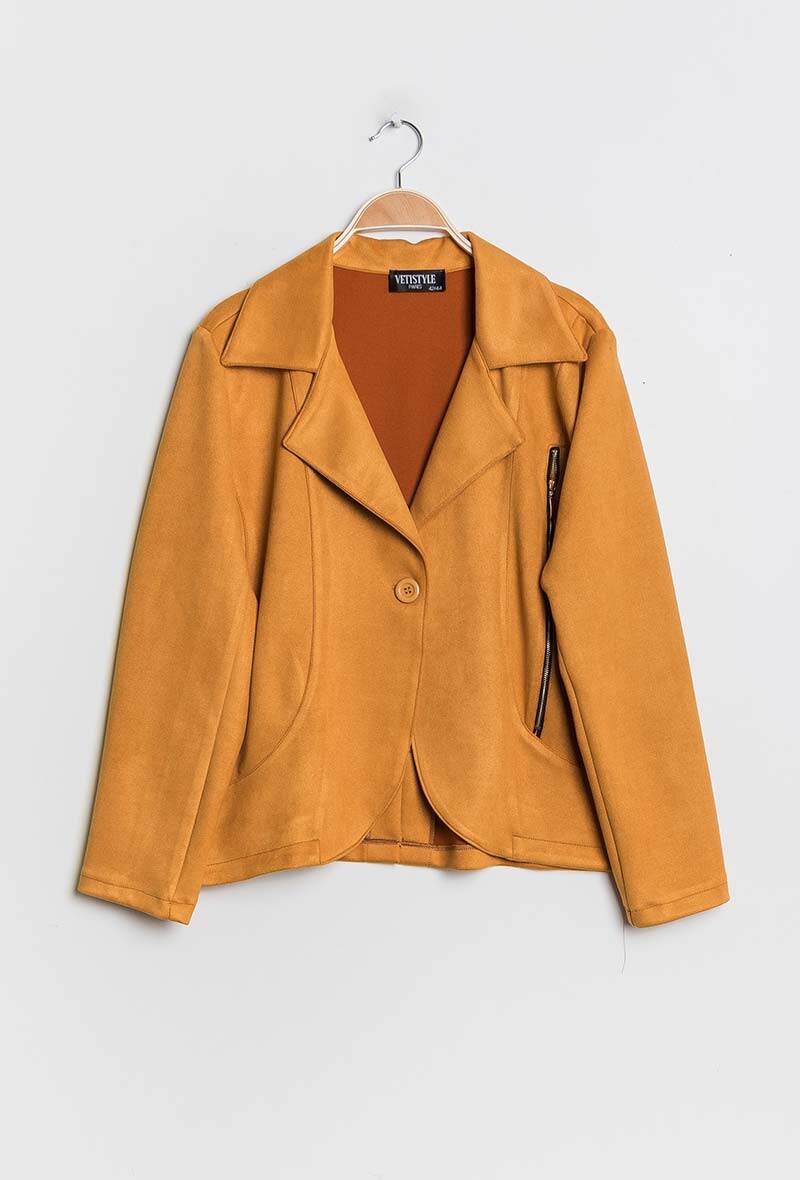 Plus Size Jacket with golden zip