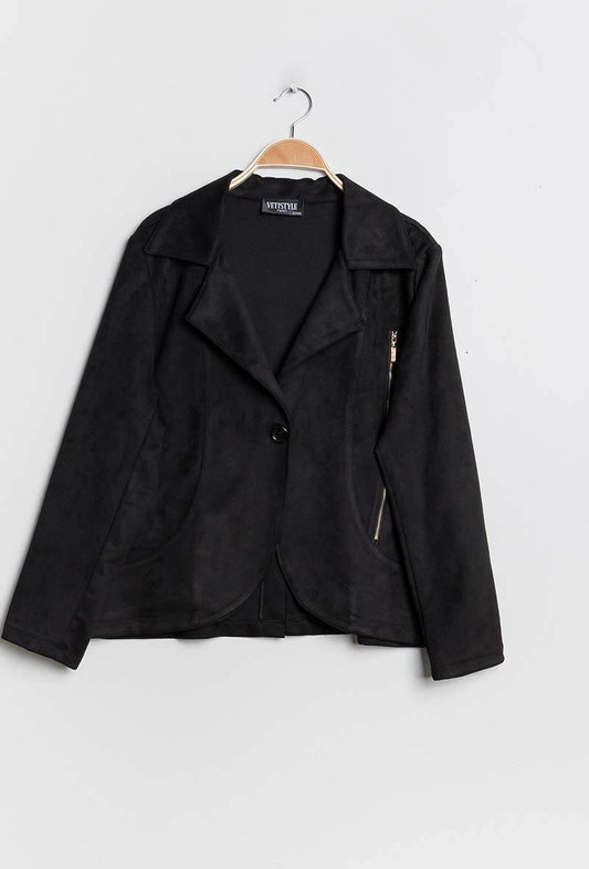 Plus Size Jacka med Guldzip