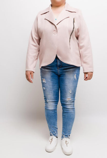 Plus Size Jacket with golden zip