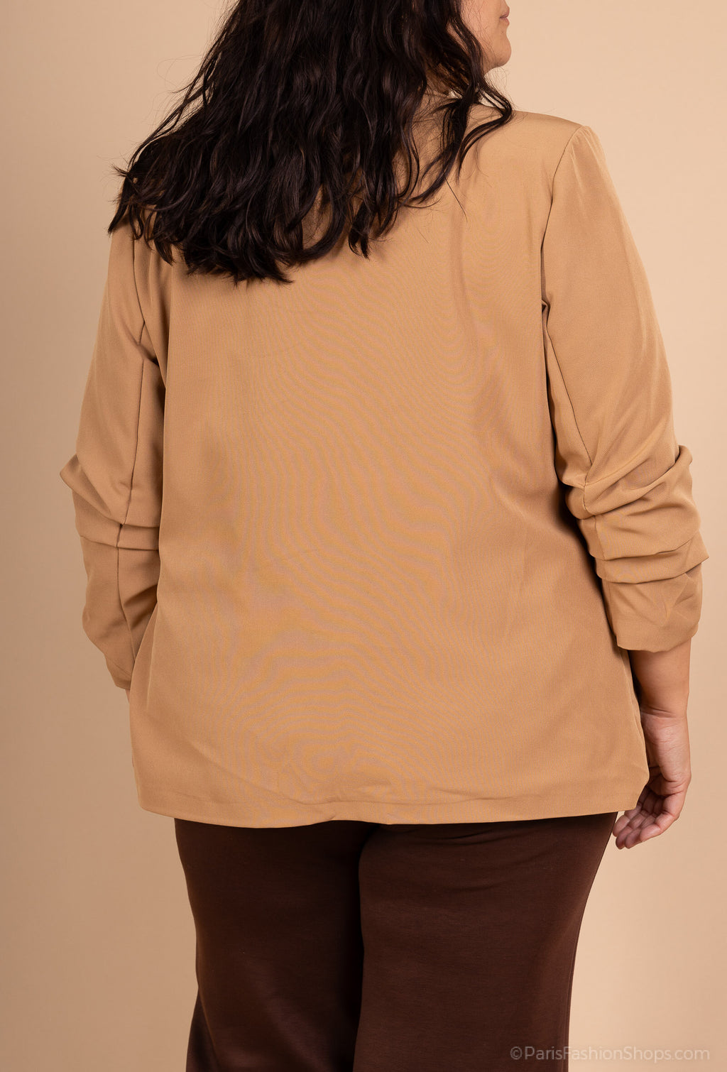 Blazerjacka med uppvikta ärmar och fuskfickor, storlekar 10 till 20 i Stor Storlek