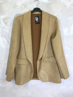 Chic suede-look blazer jacket sizes 10 to 20 i Stor Storlek