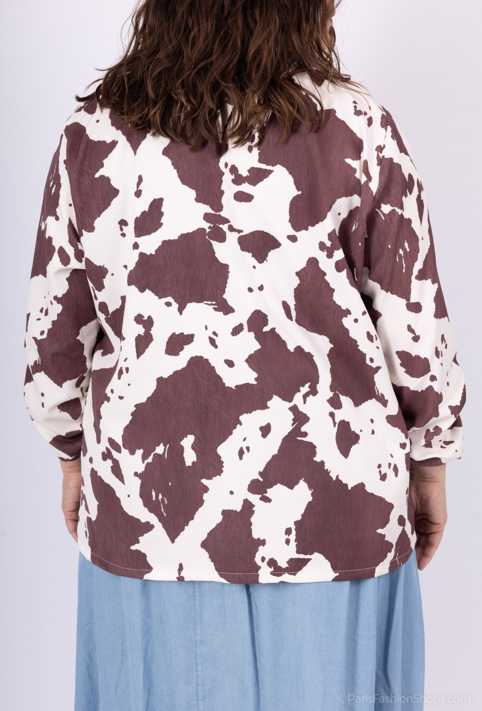 Plus Size Blazer med Rullade Ärmar