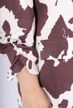 Plus Size Blazer med Rullade Ärmar
