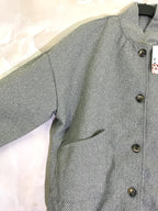 Plus Size Knappad Bomberjacka med Fickor