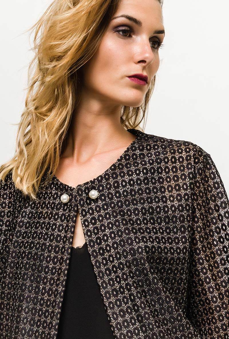 Plus Size Shiny Jacket
