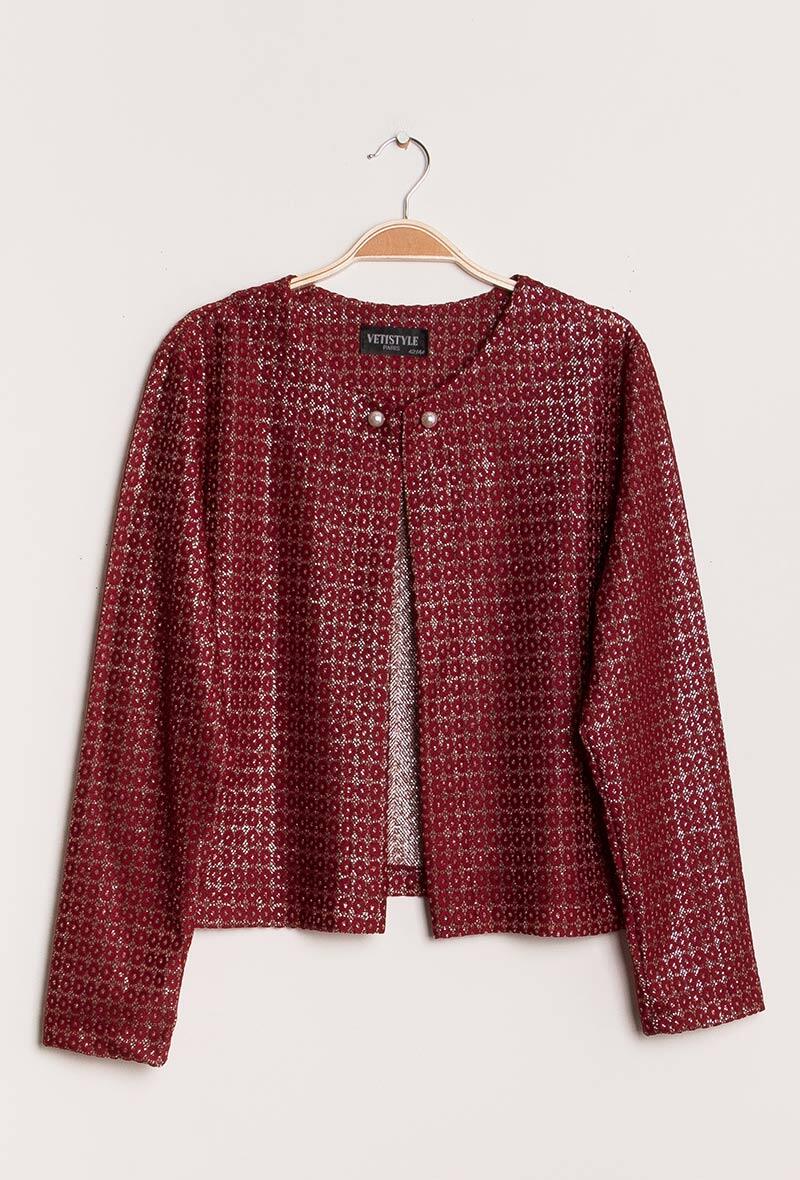 Plus Size Shiny Jacket