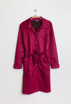 Plus Size Faux suede shirt jacket