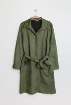 Plus Size Faux suede shirt jacket