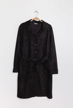 Plus Size Faux suede shirt jacket